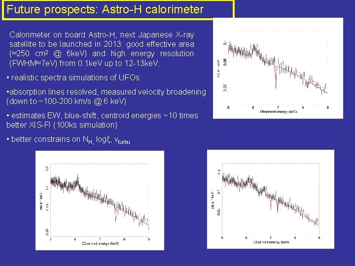 Future prospects: Astro-H calorimeter Calorimeter on board Astro-H, next Japanese X-ray satellite to be