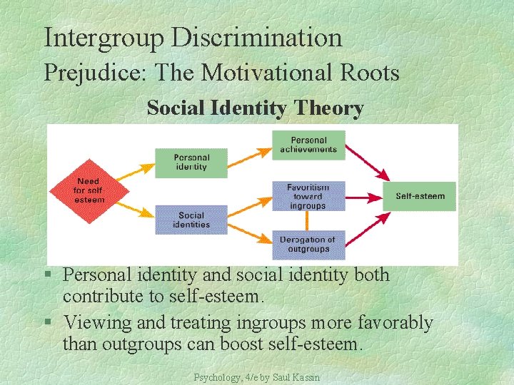 Intergroup Discrimination Prejudice: The Motivational Roots Social Identity Theory § Personal identity and social