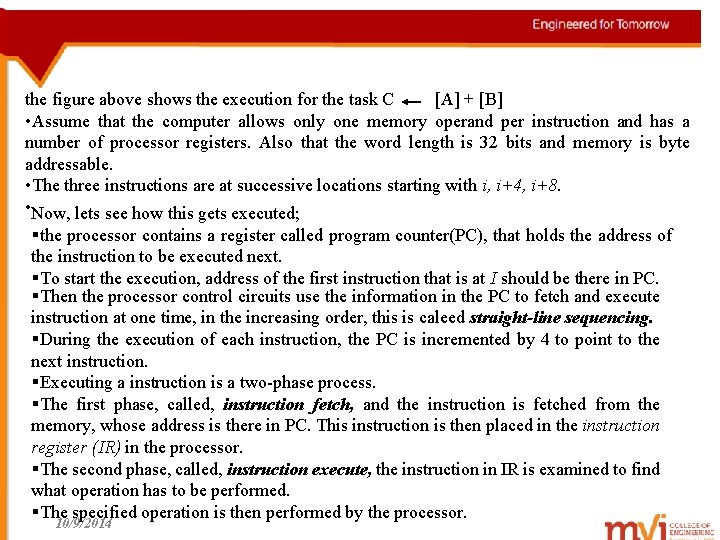 the figure above shows the execution for the task C [A] + [B] •