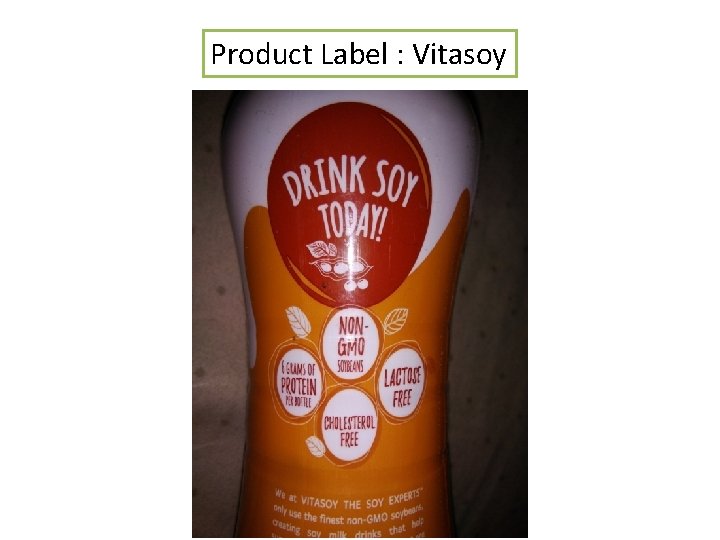 Product Label : Vitasoy 