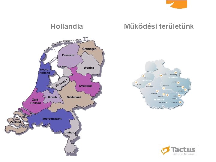 Hollandia Működési területünk 