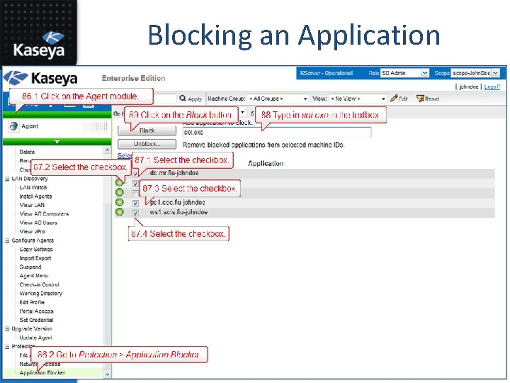 Blocking an Application 