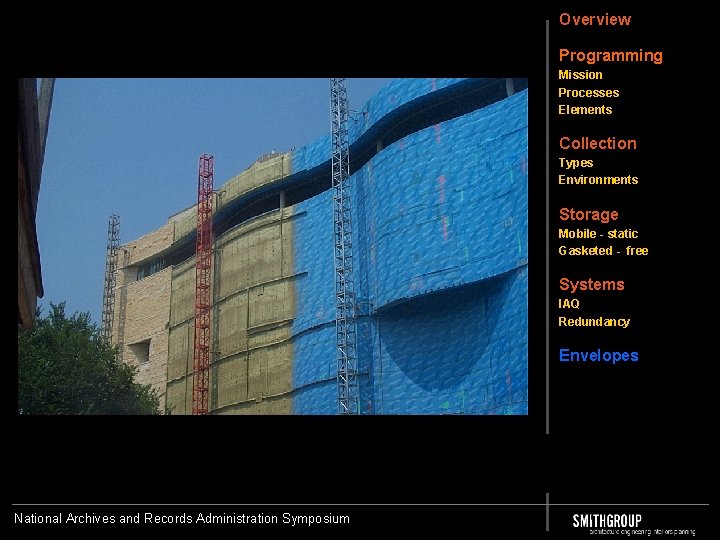 Overview Programming Mission Processes Elements Collection Types Environments Storage Mobile - static Gasketed -