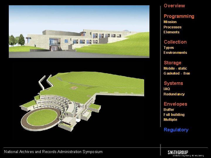 Overview Programming Mission Processes Elements Collection Types Environments Storage Mobile - static Gasketed -
