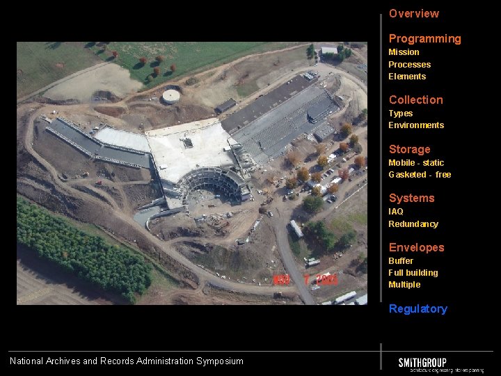 Overview Programming Mission Processes Elements Collection Types Environments Storage Mobile - static Gasketed -
