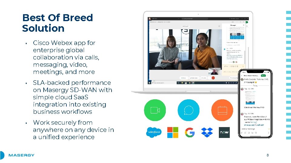 Best Of Breed Solution ▪ ▪ ▪ Cisco Webex app for enterprise global collaboration