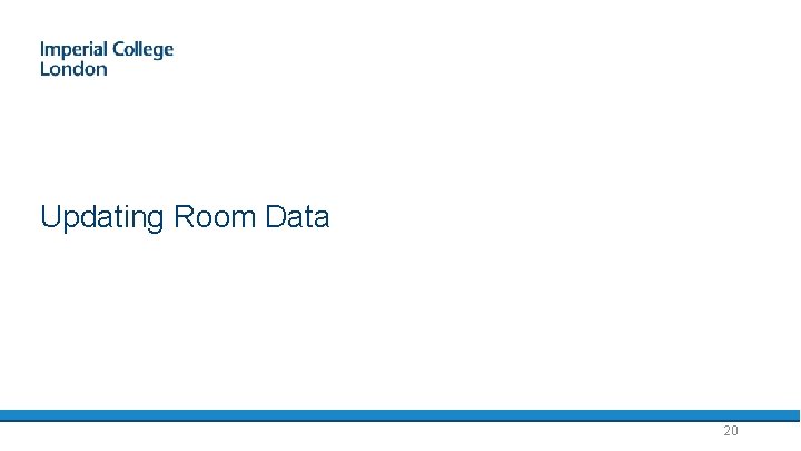 Updating Room Data 20 