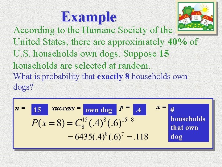 Example According to the Humane Society of the United States, there approximately 40% of