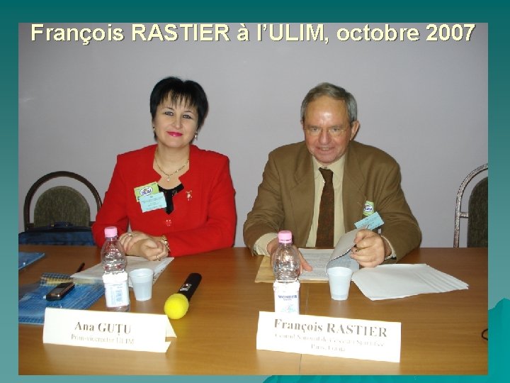 François RASTIER à l’ULIM, octobre 2007 