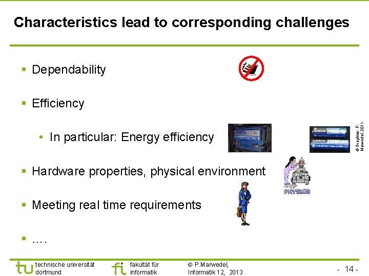 Characteristics lead to corresponding challenges § Dependability • In particular: Energy efficiency © Graphics: