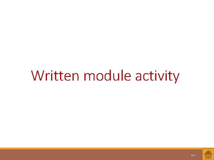 Written module activity 13 