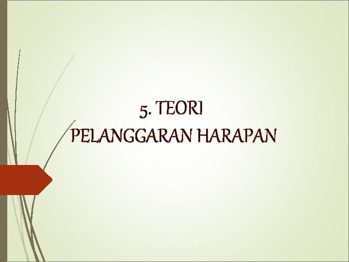 5. TEORI PELANGGARAN HARAPAN 