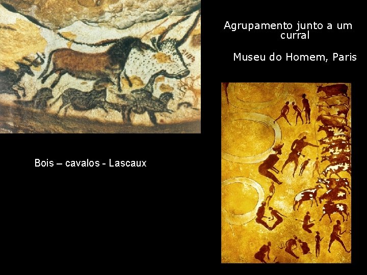 Agrupamento junto a um curral Museu do Homem, Paris Bois – cavalos - Lascaux