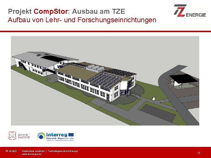 Projekt Comp. Stor: Ausbau am TZE Aufbau von Lehr- und Forschungseinrichtungen Formatvorlage des Untertitelmasters