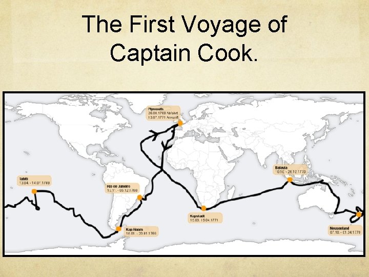 The First Voyage of Captain Cook. 