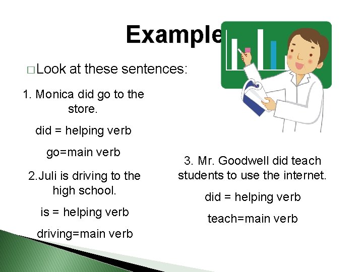 Examples � Look at these sentences: 1. Monica did go to the store. did