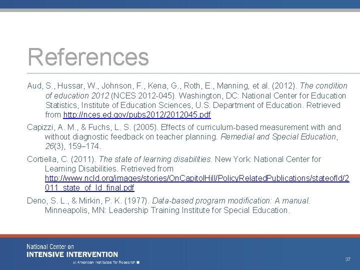References Aud, S. , Hussar, W. , Johnson, F. , Kena, G. , Roth,