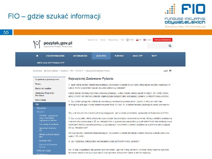 FIO – gdzie szukać informacji 55 