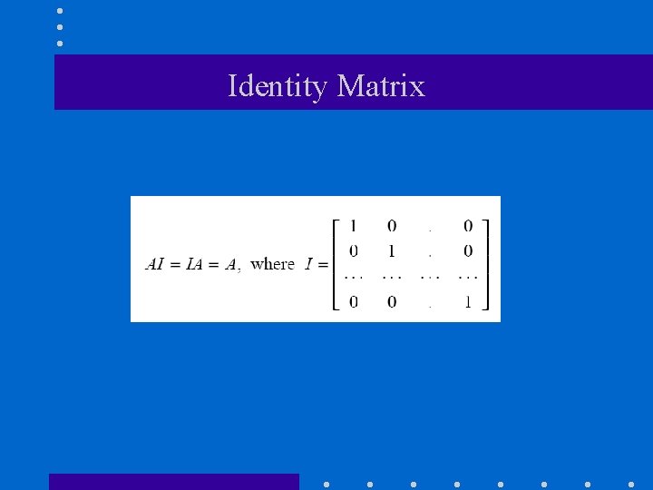 Identity Matrix 