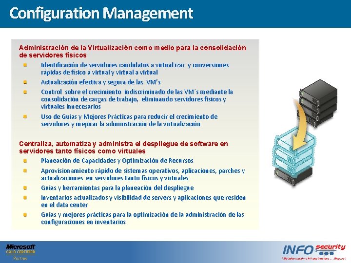 Configuration Management Haga clic para modificar el estilo Click to edit Master title style