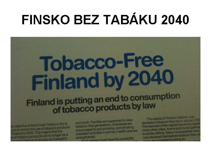 FINSKO BEZ TABÁKU 2040 