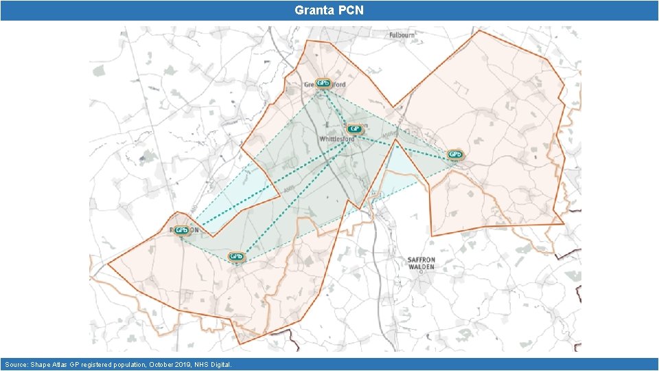 Granta PCN Source: Shape Atlas GP registered population, October 2019, NHS Digital. 