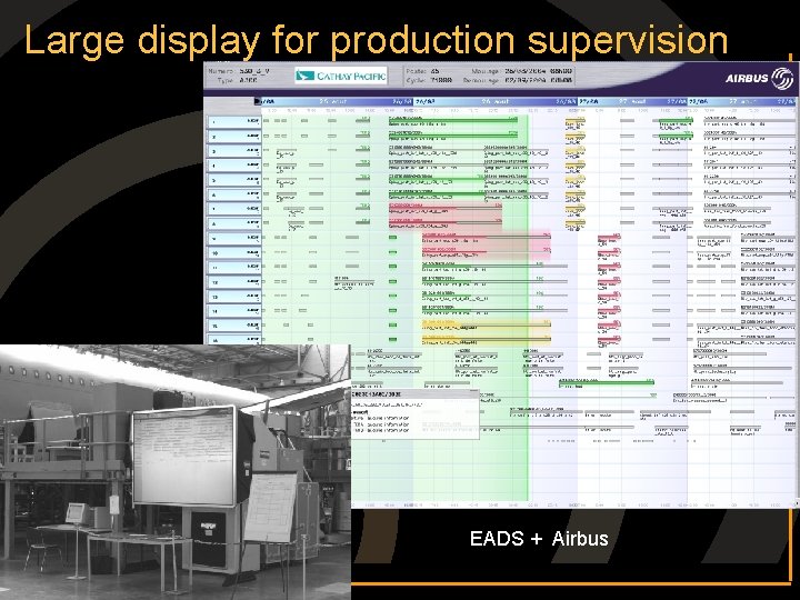 Large display for production supervision EADS + Airbus 