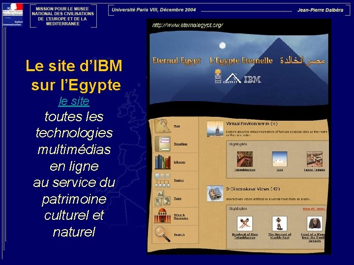 Le site d’IBM sur l’Egypte le site toutes les technologies multimédias en ligne au