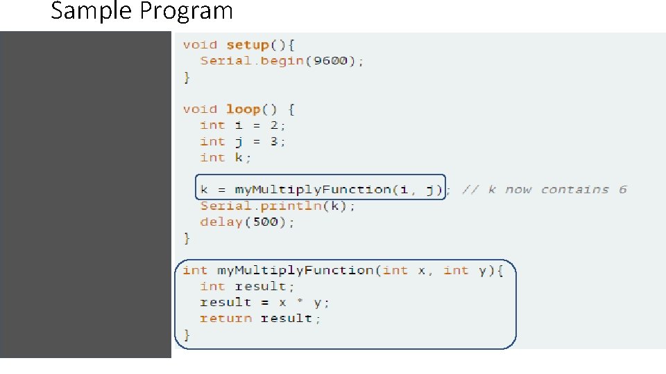 Sample Program Sample Program