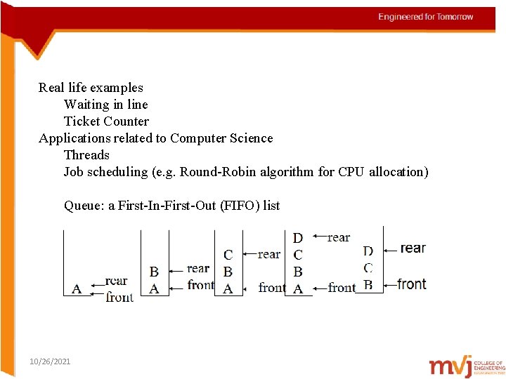 Real life examples Waiting in line Ticket Counter Applications related to Computer Science Threads