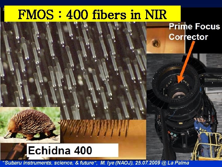 FMOS : 400 fibers in NIR “Subaru instruments, science, & future”, M. Iye (NAOJ),