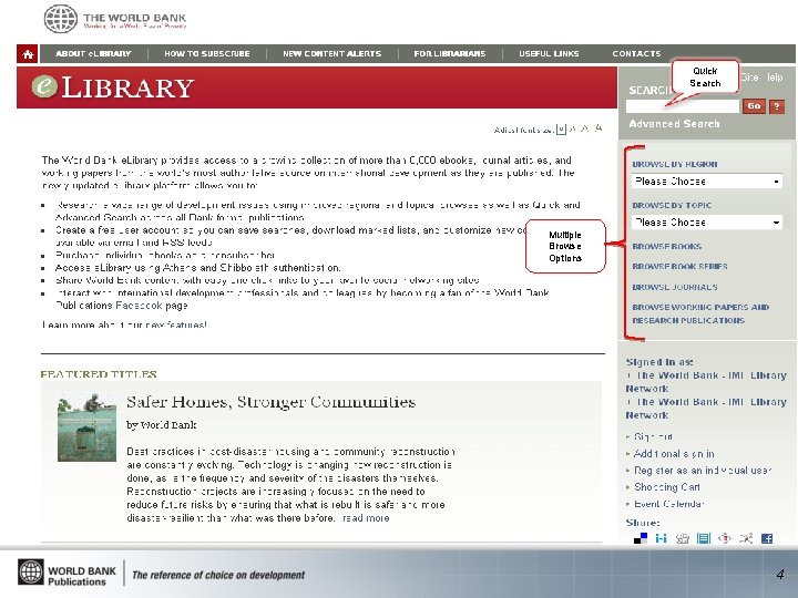 Quick Search Multiple Browse Options 4 