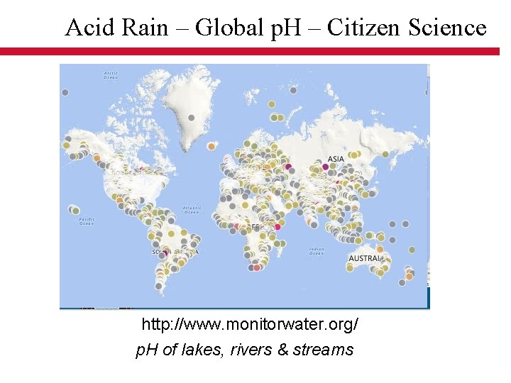Acid Rain – Global p. H – Citizen Science http: //www. monitorwater. org/ p.