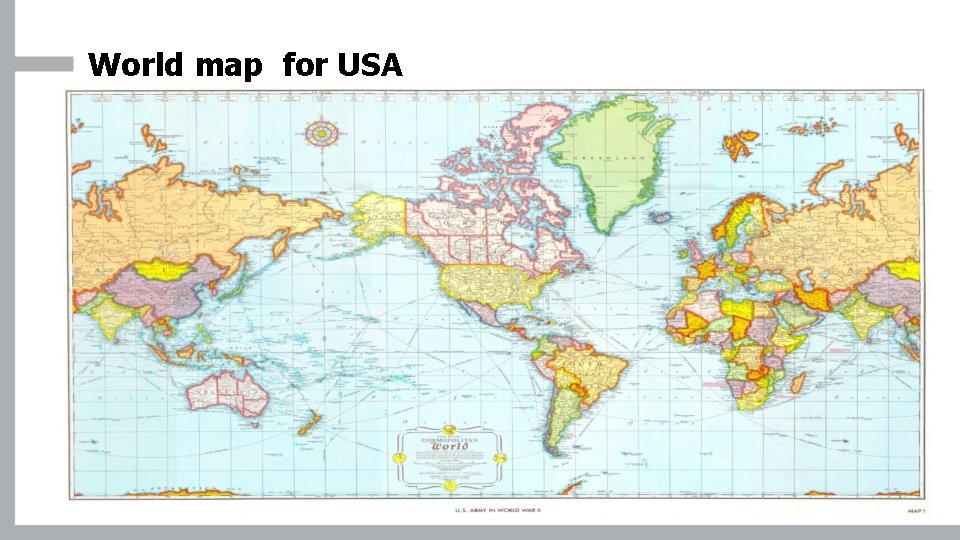World map for USA 3 