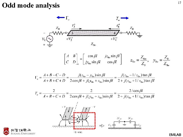 Odd mode analysis 17 EMLAB 