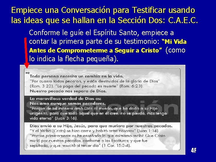 Empiece una Conversación para Testificar usando las ideas que se hallan en la Sección