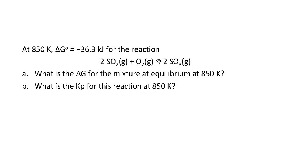 Free Energy and Equilibrium Tro Chapter 18 Free