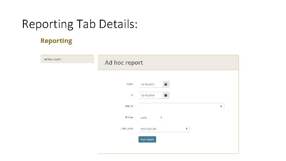 Reporting Tab Details: Tech. M Public 
