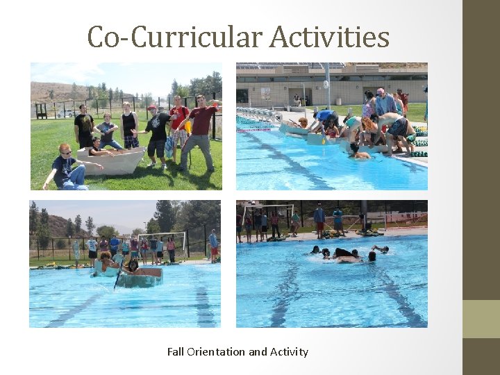 Co-Curricular Activities Fall Orientation and Activity 
