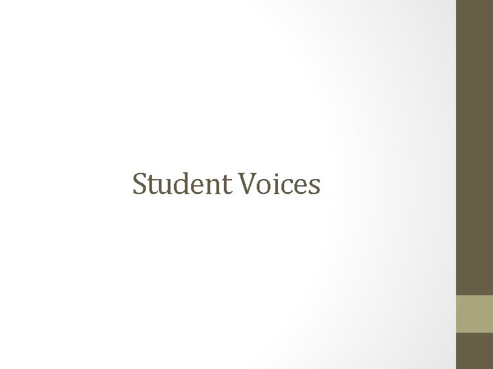 Student Voices 