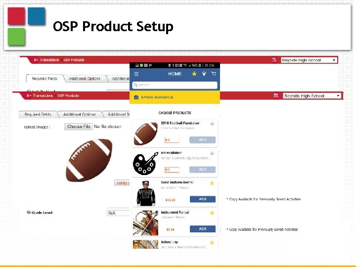 OSP Product Setup 