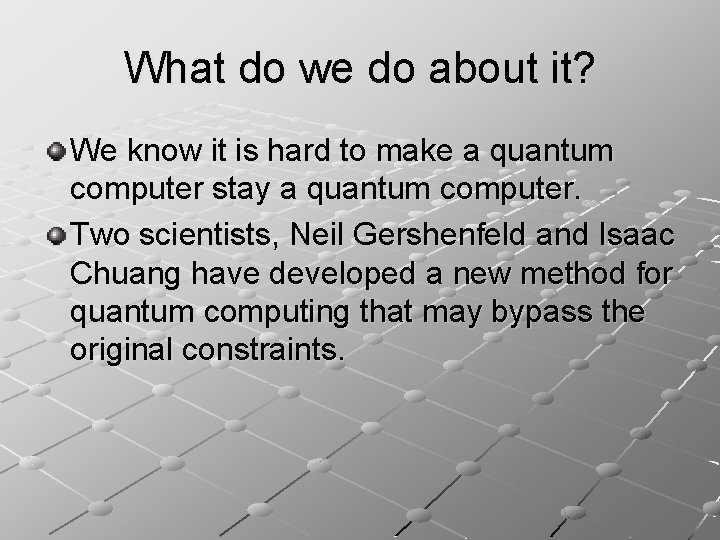 What do we do about it? We know it is hard to make a