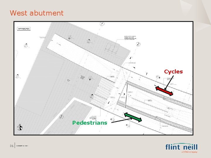 West abutment Cycles Pedestrians 31 OCTOBER 26, 2021 