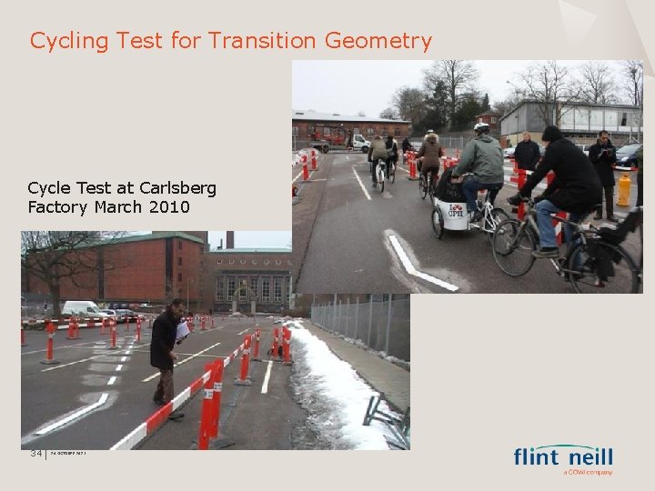 Cycling Test for Transition Geometry Cycle Test at Carlsberg Factory March 2010 34 26