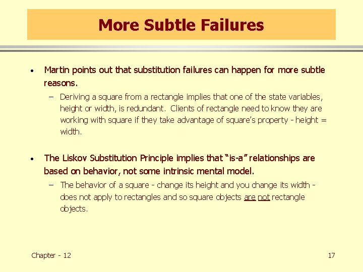 More Subtle Failures · Martin points out that substitution failures can happen for more