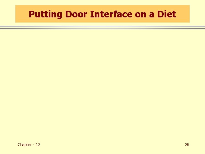 Putting Door Interface on a Diet Chapter - 12 36 