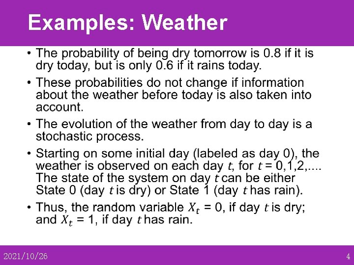 Examples: Weather • 2021/10/26 4 