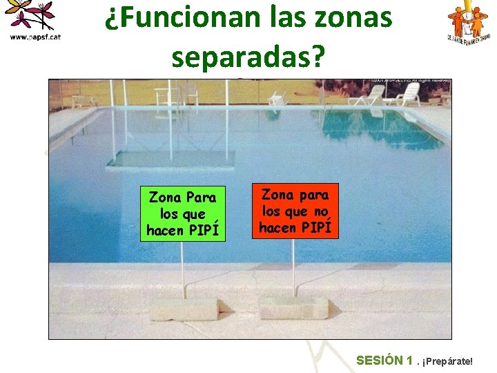 ¿Funcionan las zonas separadas? Zona Para los que hacen PIPÍ Zona para los que