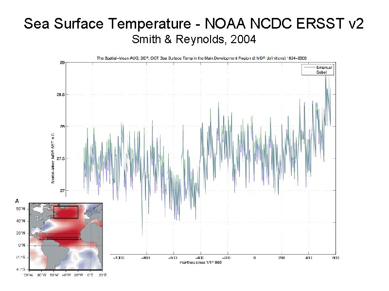 Sea Surface Temperature - NOAA NCDC ERSST v 2 Smith & Reynolds, 2004 