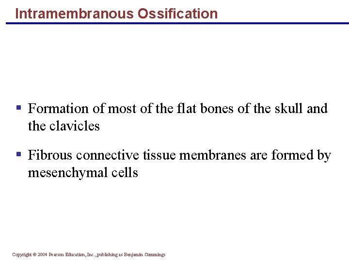 Intramembranous Ossification § Formation of most of the flat bones of the skull and